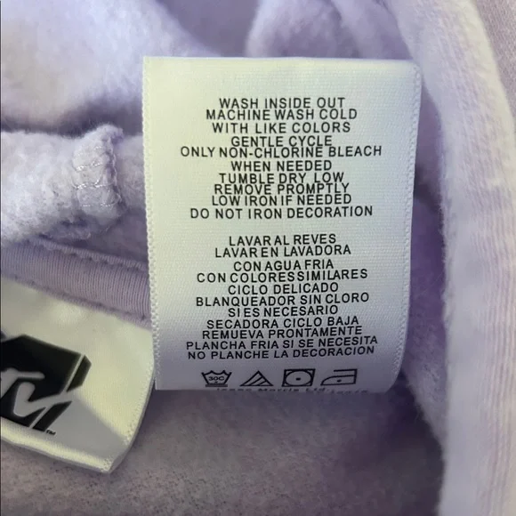 MTV Lavender Hoodie with Floral Design - Picture 4 of 6